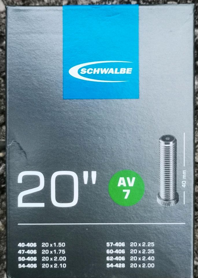 20" Schwalbe Schlauch NEU, Anhänger 20x1.50-2.50 in Brandenburg an der Havel