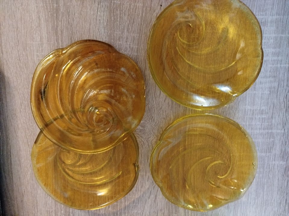 4 Buntglasteller,Kuchenteller,Salatteller Glas,buntglas in Flensburg