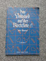 Liederbuch das Volkslied auf der Blockflöte mit Klavier Notenheft Niedersachsen - Pattensen Vorschau