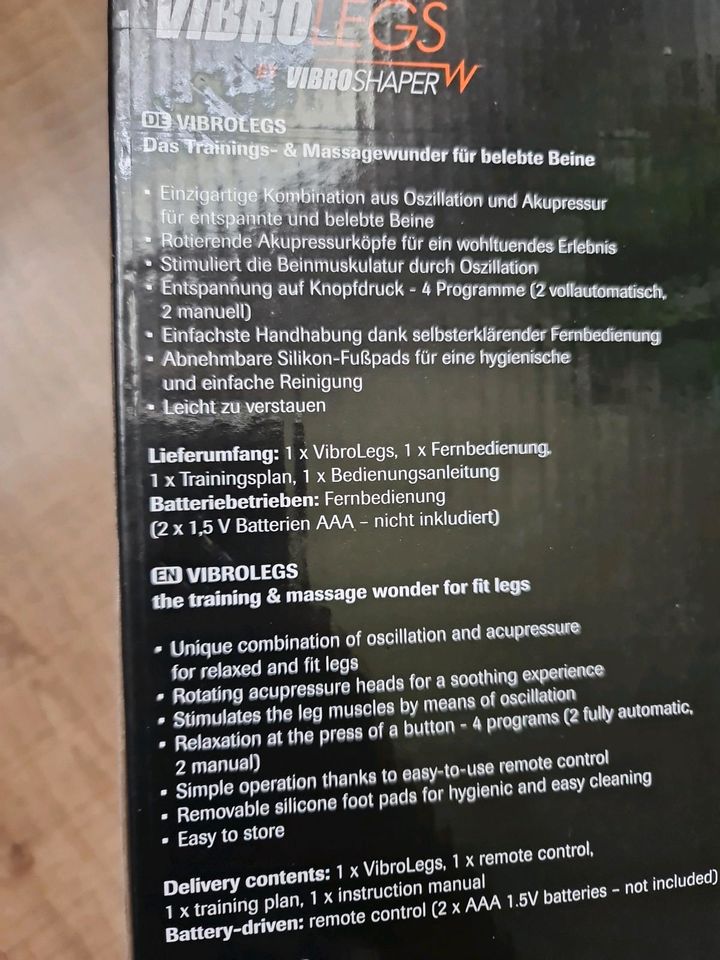 VIBROLEGS Das Trainings- & Massagewundee für Belebte Beine in Voerde (Niederrhein)