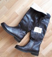 Winterstiefel 41/42, Leder braun, komplett gefüttert, ungetragen Hessen - Großenlüder Vorschau