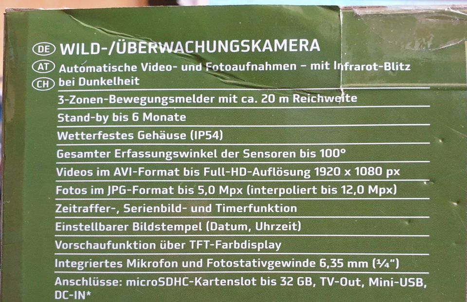 Wild- Überwachungskamera Kamera 5MP Video Full HD Nachtsicht in Blomberg