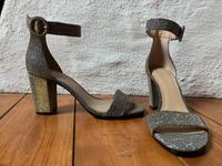 Sandaletten High Heels Metallic Silber Gold Bayern - Werneck Vorschau