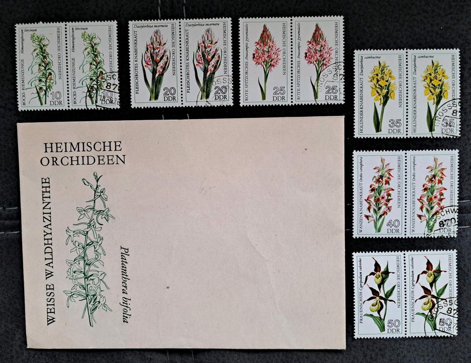 Briefmarken DDR - Heimische Orchideen in Steinach Baden