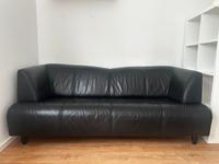 Schwarzes Echtleder Sofa Top Zustand! Berlin - Hellersdorf Vorschau