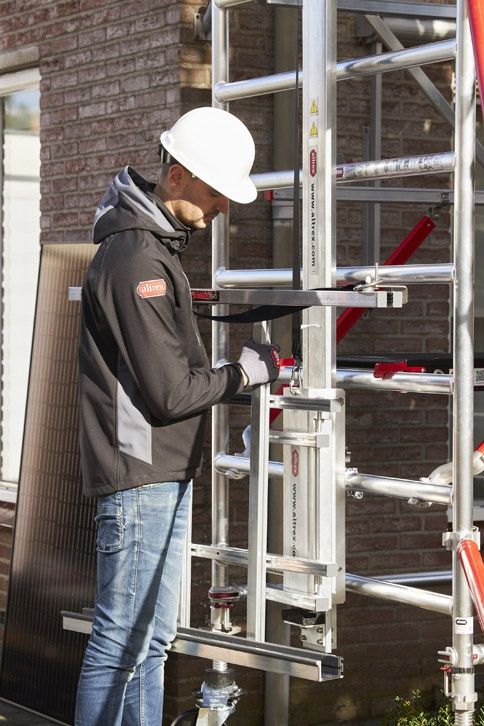 Gerüstaufzug - Lift für Solar & Boxen - bedienbar mit Akkubohrer in Jettingen-Scheppach