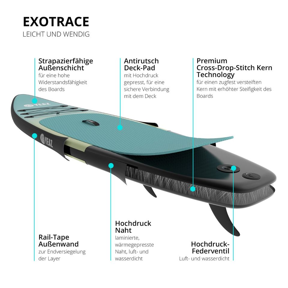 YEAZ NOHEA - EXOTRACE - SUP Board Stand Up Paddle NEU in Herford