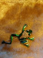 Brosche Frosch Metall Vergoldet Grün Emaille Crystall Vintage Top Hannover - Vahrenwald-List Vorschau