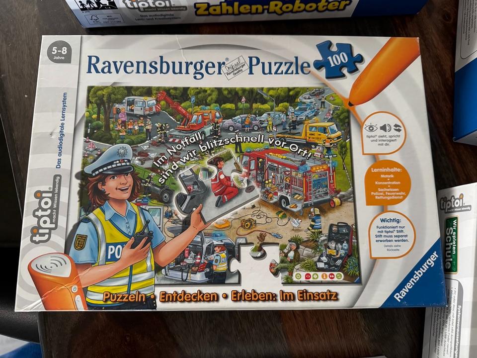 Tip Toi Stifte Buch Puzzle Spiele  Schule, Zahlenroboter, Musik in Mörfelden-Walldorf