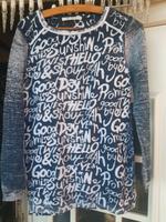 Feinstrickpullover blau weiß + Glitzersteine "Monari" (77) Niedersachsen - Neuenkirchen Vorschau