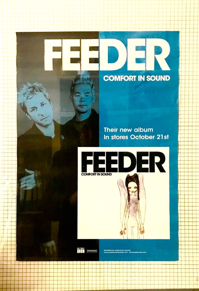 FEEDER / COMFORT IN SOUND 2002 UK PROMO POSTER! Stereophonics Ash in Berlin