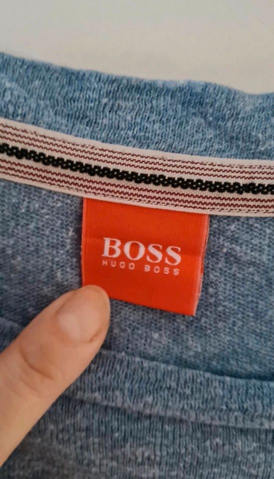 HUGO BOSS T-Shirt Gr L 52 / 54 hellblau grau melierte in Sankt Augustin