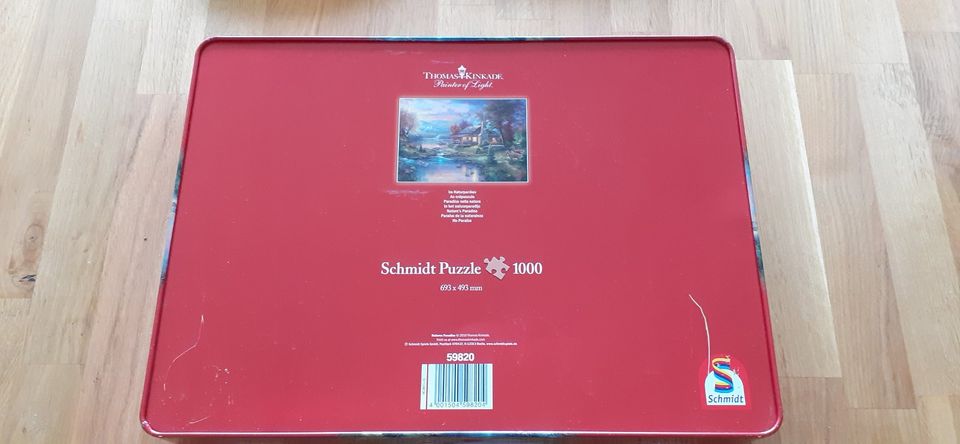 Thomas Kinkade Puzzle 1000 Teile - Im Naturparadies - Blechkiste in Bielefeld