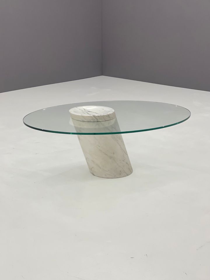 F. Ficchi für UP & UP, Design Tisch, selten Carrara Marmor/ Glas in Paderborn