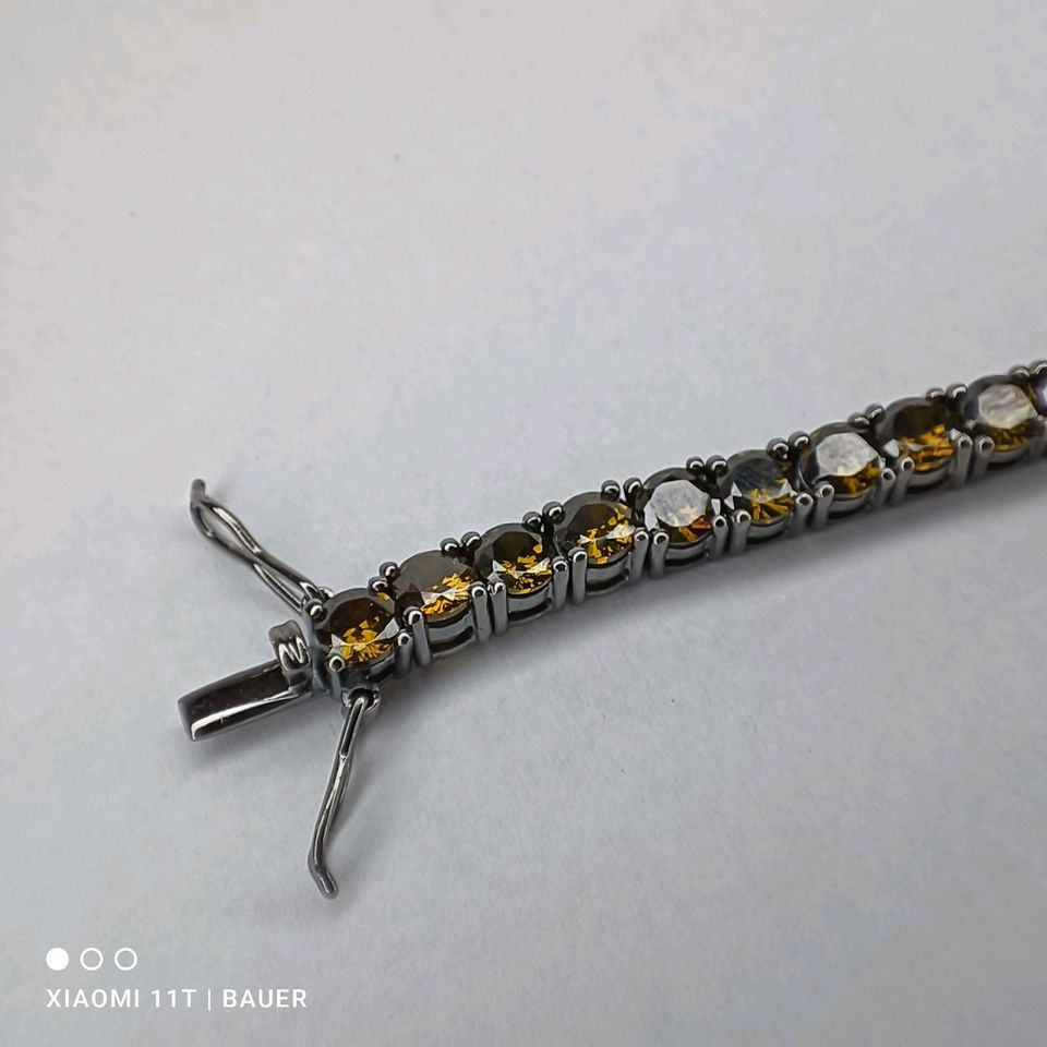 ✨ Süsses Armband 925 Silber geschwärtzt 17cm mit Zirkonia ✨ in Kirchdorf a.d.Amper