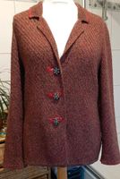 Strickjacke/Blazer Gr. 42, Rabe, 20% Wolle, Grau/Pink Niedersachsen - Fredenbeck Vorschau