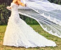 San Patrick Designer Brautkleid Weiß Tüll Perlen Meerjungfrau Baden-Württemberg - Königsbach-Stein  Vorschau