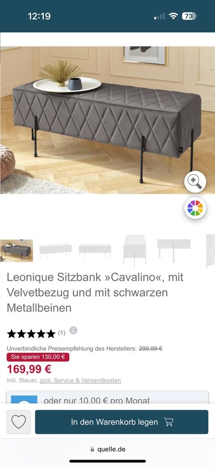 Leonique Sitzbank in Baden-Württemberg - Rastatt | eBay Kleinanzeigen ist  jetzt Kleinanzeigen