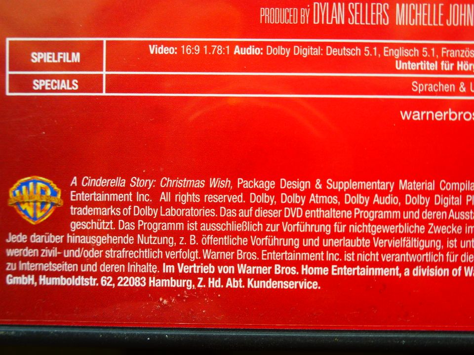 Weihnachtsfilm: A Cinderella Story- Ein Weihnachtswunsch (DVD) in Velden