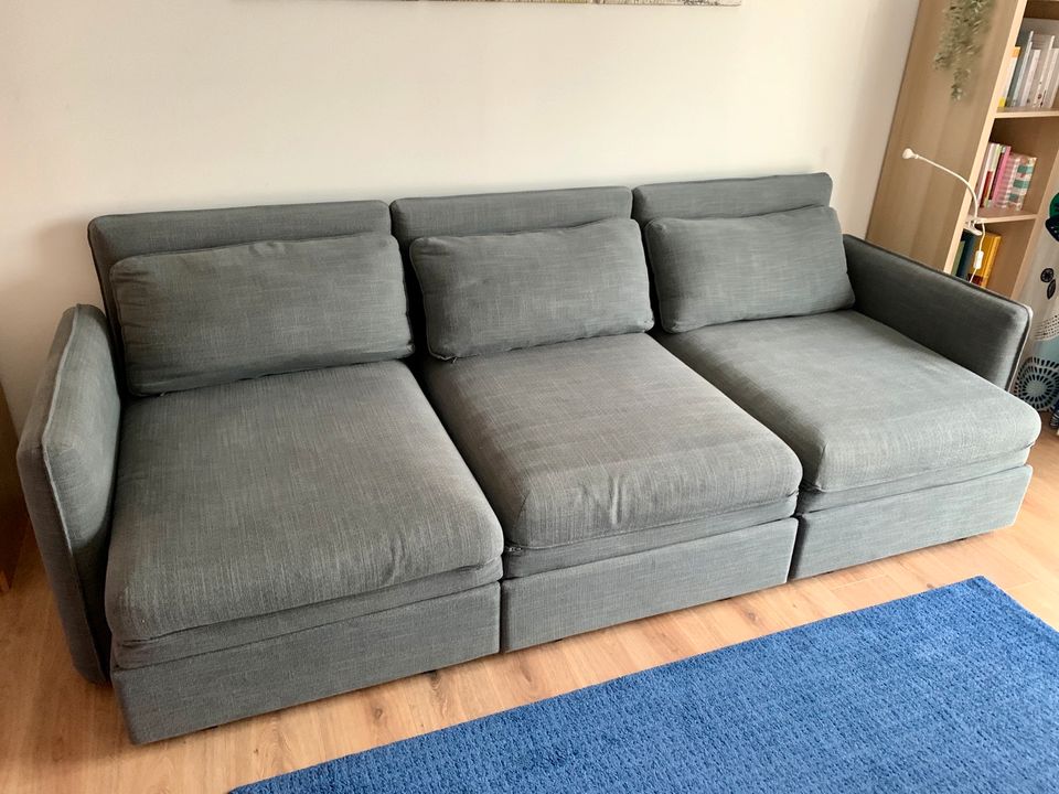 Ikea Vallentuna 3er Schlafsofa Couch Sofa, graublau in Diedorf