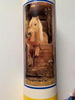 Türposter Haflinger-Pferd mit Sattel an Stalltür, 220 x 86 cm Dortmund - Eving Vorschau
