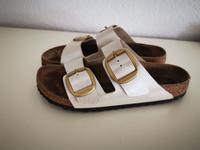 Birkenstock Arizona big Buckle  beige-gold Gr. 40 schmal Nordrhein-Westfalen - Ratingen Vorschau
