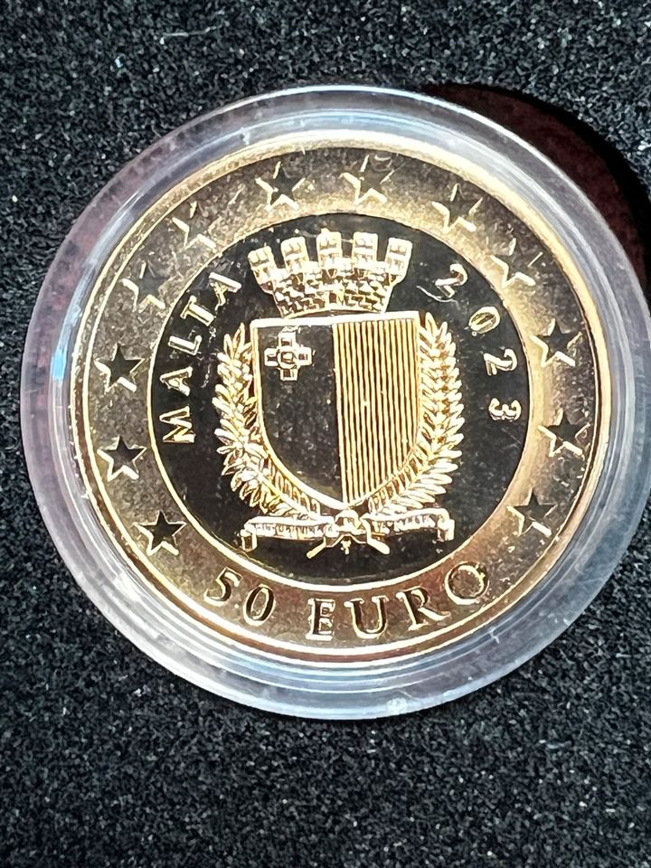 Malta 50 Euro Gold Band Clubs Association 2023  in Box in Weisenheim am Sand