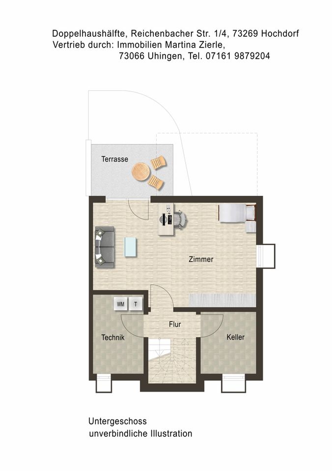 Neubauprojekt in Hochdorf, schöne DHH, 2 Terrassen, Balkon, Garten, KfW55, Carport und Stellplatz in Hochdorf