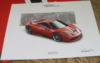 Ferrari 458 Speciale Lithografie Design Skizze Poster Prospekt Niedersachsen - Nordhorn Vorschau