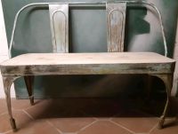 Vintage Sitzbank aus Massivholz mit Metallrahmen Nordfriesland - Risum-Lindholm Vorschau