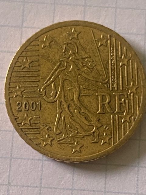 50 Cent sammler Frankreich RF republique francaise sammlung 2001 in Altenbeken