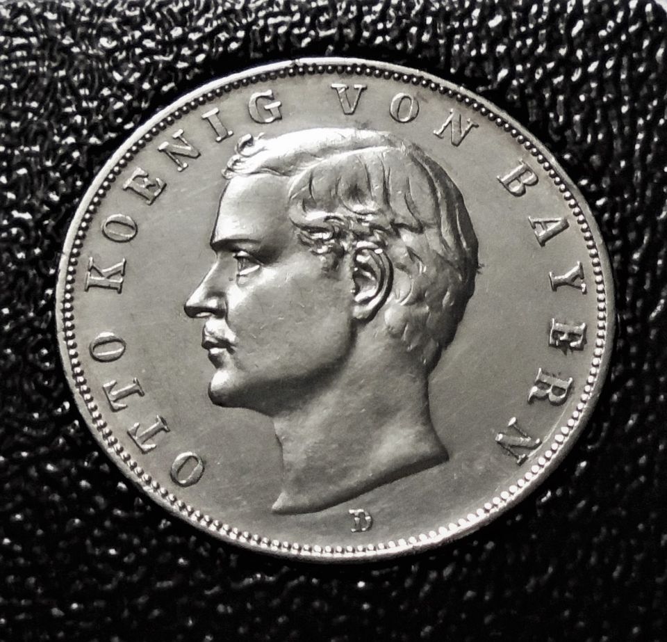 3 Silbermünzen Dt. Kaiserreich: 2 / 3 / 5 Mark Bayern, König Otto in Ruhland