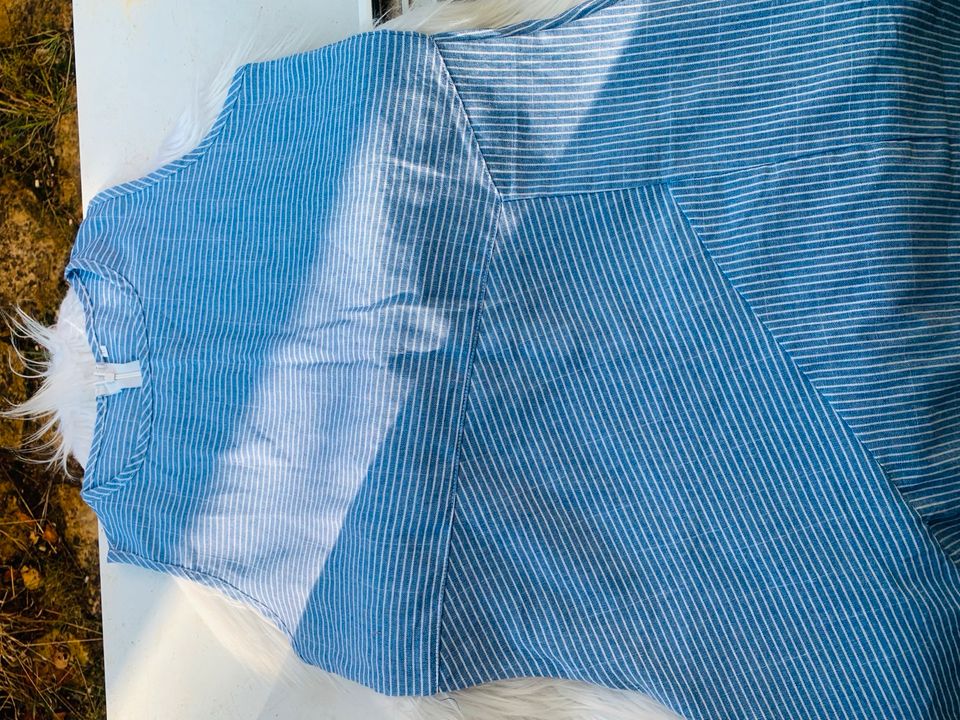 Neu lockeres Kleid Sommerkleid blau weiß maritim XL 42 in Saarbrücken