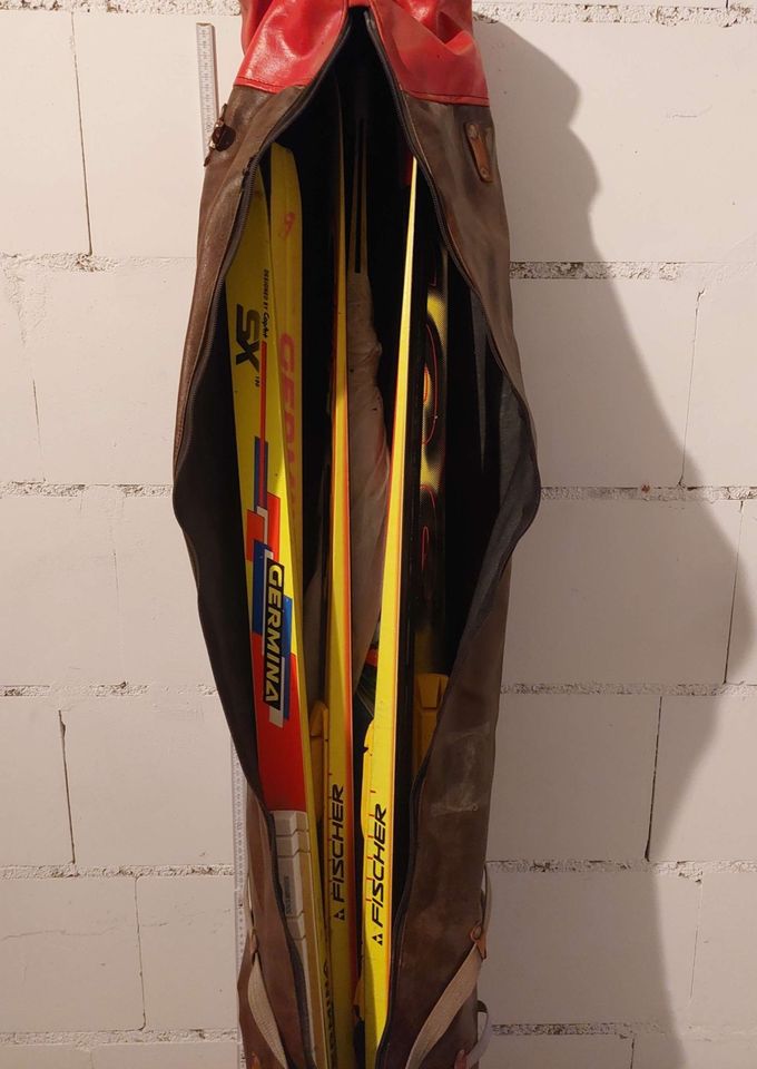 DDR Skisack Leder Nostalgie Langlauf Tasche Braun gebraucht in Schriesheim