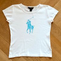 POLO RALPH LAUREN T-Shirt | Weiß Blau | Gr. 8-10 / 136-142 Eimsbüttel - Hamburg Harvestehude Vorschau