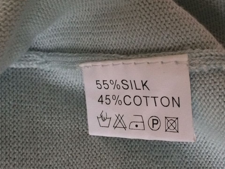 55%Seide 45%Baumwolle Strickpullover Strickjacke ungetragen in Erding