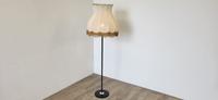 #A DDR Stehlampe Standleuchte Schirmlampe Stoff Fransen Sachsen - Burgstädt Vorschau
