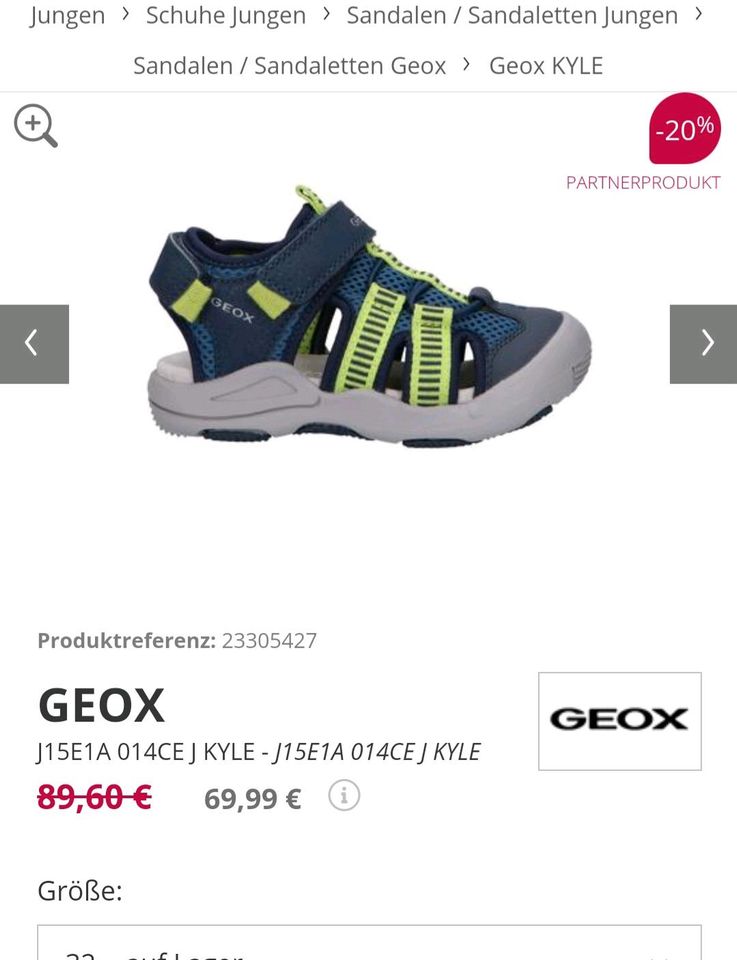 Neu! Geox Sandalen Halbsandalen 35 in Gerabronn