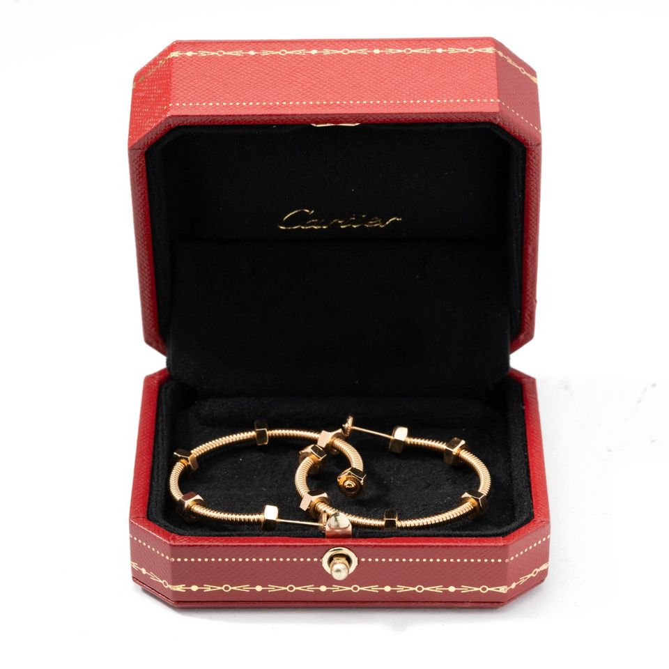 Cartier Ohrringe aus 18 Karat Roségold, Modell Ecrou, Fullset in Hamburg