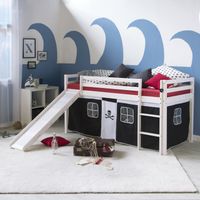 Hochbett Kinderbett Stockbett 90x200 cm Rutsche Vorhang VB169€* Sachsen-Anhalt - Magdeburg Vorschau