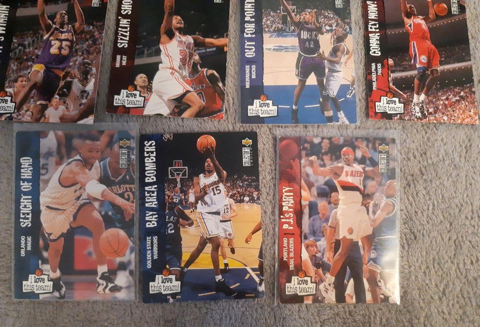 7 NBA Karten upper-deck 95-96 I love this team in Freiburg im Breisgau