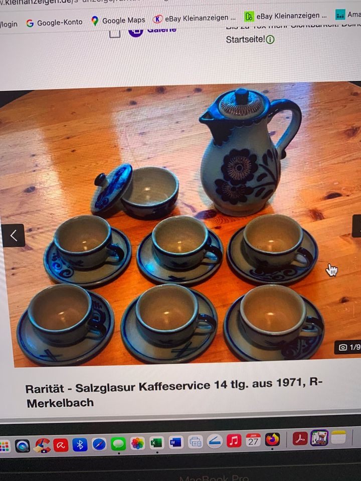 Kaffeeservice, salzgl, Reinhold Merkelbach, Höhr-Grenzhausen in Hillscheid