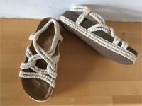 Pull & Bear Sandalen Schnüre Seile Sandalette Gr 38 beige creme Bayern - Miesbach Vorschau