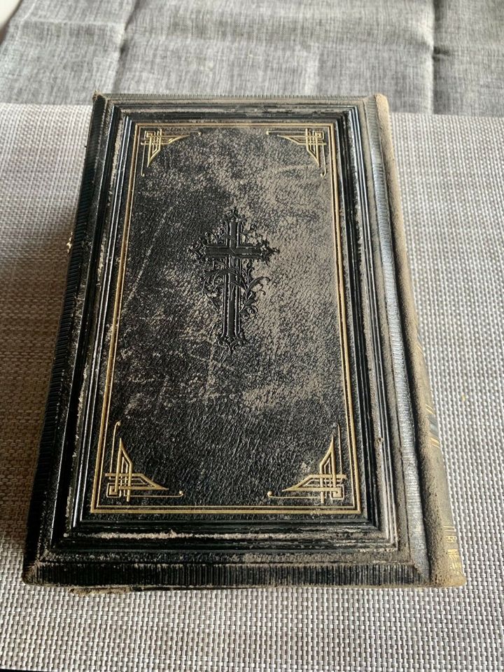 Antike Bibel/Heilige Schrift von 1880, Martin Luther, Goldrand in Weissach im Tal