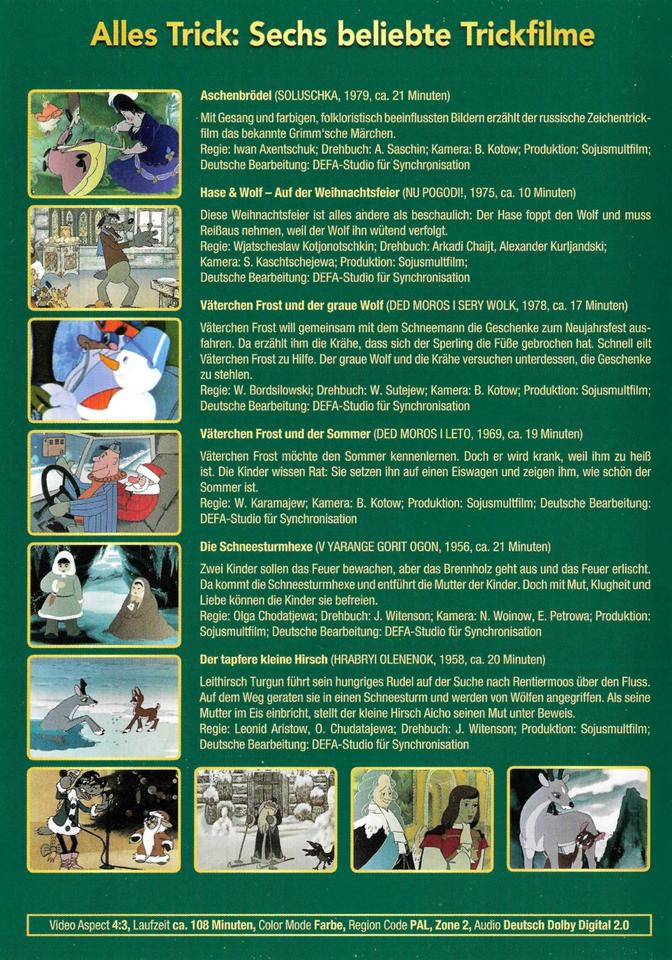 Aschenbrödel, Nu Pogodi & andere russische Zeichentrickfilme in Greiz