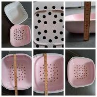 Tupperware Allegra Shine Servierschale 1,33 L rosa grau mit Sieb Niedersachsen - Holle Vorschau