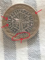 1 Euro Münze 2000 Frankreich Fehlprägung sehr selten für Sammler. Hessen - Rüsselsheim Vorschau