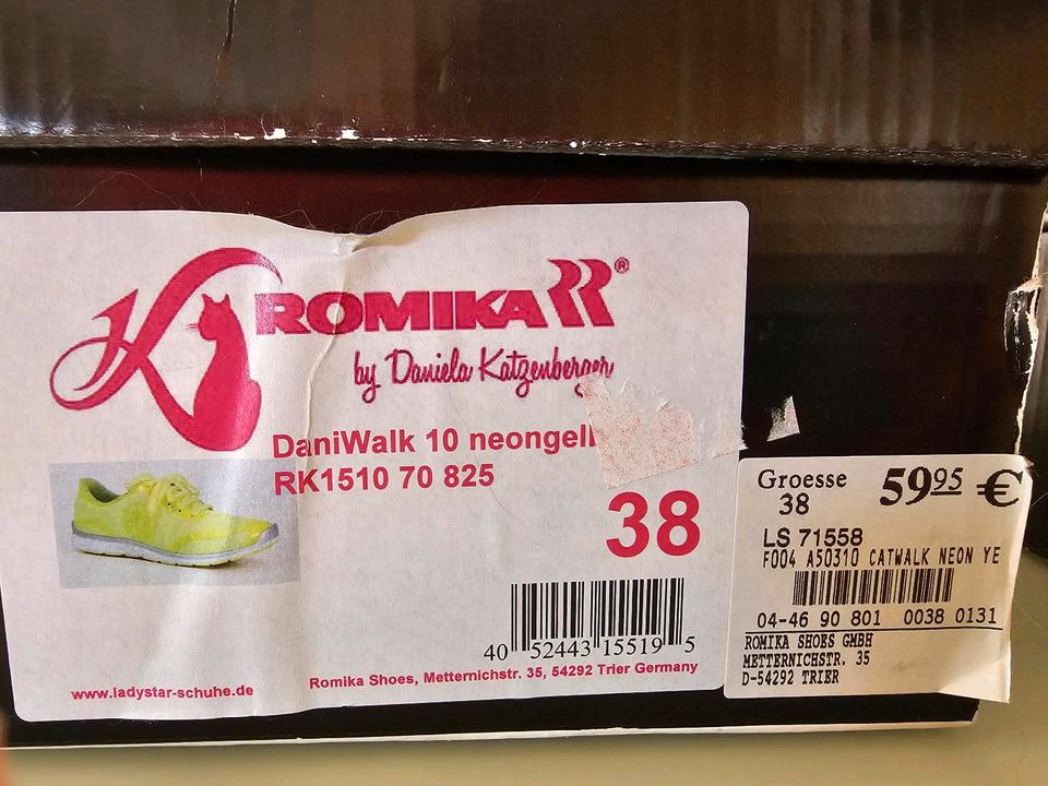 Daniela Katzenberger Romika DaniWalk 10 neongelb Gr. 38⁷ in Hoyerswerda