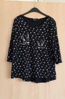 Shirt von Gina mit Pailletten - schwarz/weiß-Vogel-Print - Gr. 46 München - Ramersdorf-Perlach Vorschau