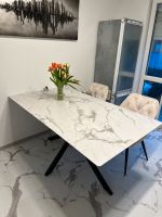 Küchen-/Esstisch weiß marmoriert 160x90cm Bayern - Freilassing Vorschau